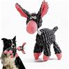 WANGHONGGOGO Giocattolo morbido a forma di asino per cani, giocattolo interattivo che squittisce, giocattolo da masticare per cuccioli, giocattolo di peluche a forma di asino per cani di piccola taglia (pink)
