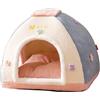 Galatée Cuccia Per Gatti, Cuccia Calda e Carina Per Gatti, Tenda Morbida Con Cuscino Rimovibile, Comodo Letto Per Cani, Letto Comodo Per Cucciolo, Gattino e Coniglio(XL, Rosa)