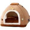 Galatée Cuccia Per Gatti, Cuccia Calda e Carina Per Gatti, Tenda Morbida Con Cuscino Rimovibile, Comodo Letto Per Cani, Letto Comodo Per Cucciolo, Gattino e Coniglio(XL, Marrone)