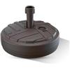 GARDENIX Base per ombrellone, Rotondo, Marrone, in plastica, riempibile con Sabbia, Acqua, Ghiaia in Giardino, Spiaggia, terrazza, ombrellone portaombrelli