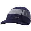 Yixda Berretto invernale da uomo caldo Beanie berretto berretto a maglia Cap con visiera, Blu marino, Taglia unica