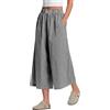Rapbin Pantaloni Capri da donna estate 2026 in cotone elastico in vita pantaloni a quadri pantaloni casual da donna pantaloni leggeri, Caffè a quadretti, L