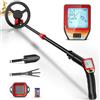 TLPEMN Metal Detector per Bambini Subacqueo Cercametalli, Rilevatore di Metalli ad Alta Sensibilità e Precisione con Display LCD e Suono, Bobina Impermeabile IP68, Leggero Regolabile, Regalo Principianti