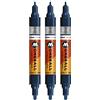 Molotow One4All Acrylic Twin Marker (tratto 1,5 mm e 4 mm, altamente coprente e permanente), 3 pezzi, colore 027, petrolio