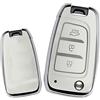 KUNIO COVER CHIAVE ADATTO PER Hyundai Kona i30 Tucson NX4 2019 2020 2021 2022 2018 2017 2016 COVER TPU CHIAVE AUTO CHIAVE COVER 3 TASTI B BIANCO