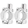 Yctze Morsetto per Montaggio su Specchio perPezzi Adattatore per Morsetto per Supporto per Filo 22 Mm per Manubrio per Moto per Motocicli ATV Scooter (Argento M8)