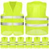 GRIRDDIV 6 Pezzi Universale Giallo Giubbotto Sicurezza Riflettente, Gilet Alta visibilità, Universale Giallo Giubbotto Sicurezza Riflettente, per Stradale Assistenza Conducenti Cantiere