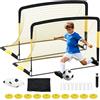 GarveeLife Set di 2 porte da calcio portatili, per giardino, allenamento