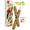 Aimé Bacchette di frutta/Noci per pappagalli/Dolcetti per uccelli/2 Bacchette XXL