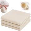 Funngy Garza Alimentare,3 PCS Tessuto Filtrante Cotone 50x50 cm Panno di Formaggio Non Sbiancato Telo Filtrante Riutilizzabile e Lavabile per Filtrare Formaggio Tofu Succo Tè Spezie Caffè
