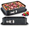 EliteHoff Teglia rettangolare per torte quadrata, rettangolare, con rivestimento antiaderente, a prova di perdite (rettangolare, 35 x 24 cm)