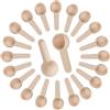 YXHZVON 20 Pezzi Mini Cucchiai di Legno Rotondi Piccoli per Sale, Spezie, Condiment, Marmellata, Zucchero, Caffè, Tè (6,8 x 2,4)