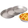 OPIROS Tortiera Tonda Svasata Ruoti Per Pastiera Crostata Pizza Set di 3 Teglie Ø 22/24/26 In Alluminio Riutilizzabile