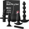 Sinful Kit per allenamento anale vibrante con 4 tappi anali in silicone per allenamento progressivo, set di giocattoli erotici per principianti, per uomini, donne e coppie, set di plug anali con