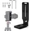 Aicharynic Piastra a sgancio rapido L-Supporto universale DSLR, verticale in alluminio, compatibile con la maggior parte dei treppiedi/monost/stabilizzatori gimbal