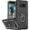 LeYi Cover per Samsung Galaxy S8 Plus Custodia, 360° Girevole Regolabile Ring Armor Bumper TPU Case Magnetica Supporto Smartphone Silicone Custodie per Samsung Galaxy S8 Plus/S8+ Case Nero