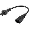 CERRXIAN Cavo di alimentazione da C14 a C5, IEC 320 Cavo di conversione da Topolino C5 da femmina a C14 maschio 18AWG 10A 250V C5 a C14 Adattatore di alimentazione AC PDU 0,3 M/11,8 pollici