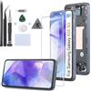 RongZy LCD Schermo per Samsung Galaxy A55 5G A556 Display di Ricambio Touch Screen Digitizer Parti di Riparazione per Galaxy A55 5G SM-A556B LCD Display con Strumenti(Blu Scuro con Cornice, 6.6)