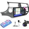 NHOPEEW 2G+64G Android Autoradio per KIA Rio 2012 2013 2014 2015 - Senza fili Carplay e Android Auto - 9 pollici Android Stereo con WiFi EQ GPS Mirror Link FM RDS + AHD Telecamera posteriore&Mic
