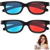 SOGHO 2 occhiali 3D, 3D, occhiali 3D, occhiali 3D, per televisori, occhiali 3D, rossi e blu, occhiali anaglifici 3D, per film, giochi per PC, spettacoli di luci, home theater, feste in vacanza
