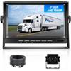 Hikity AHD Kit Telecamera Retromarcia, LCD Schermo Monitor da 7'' e Retrocamera Auto 1080P IP69 Impermeabile IR Visione Notturna Assistenza Parcheggio con Cavo 15M per Auto Furgoni Camion Camper