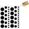 TF Skins 44 adesivi per fotocamera - nero lucido - 5/10/15 mm rotondo - webcam adesivo di protezione per cellulare, laptop, tablet - anche per coprire luci LED e standby