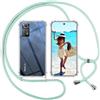 Custodia Con Collana Per Xiaomi Redmi Note 8T - Cover Tracolla Morbida Trasparente