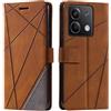 Vankii Cover per Xiaomi Redmi Note 13 5G, Flip Caso Libro Premium Portafoglio Custodia in Pelle PU Magnetica,Custodia Pelle TPU Silicone Antiurto,Funzione Supporto Slot Schede(Marrone)