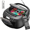 KLIM Lettore CD con USB - Lettore Cassette Audio, AM/FM Radio Bluetooth, Stereo CD Player, Telecomando, Registrazione su Nastro, AUX, Radio Stereo per Casa, Alimentazione AC/DC