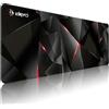 Kimpad ProEdge Series - Mousepad Gaming XL - Geometry Rosso 80x30x3 mm - Gomma Naturale, Impermeabile, Bordi Resistenti, Precisione & Controllo, Adatto a PC e Laptop, Design Elegante e Funzionale