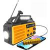 TKMARS Radio Portatile ad Energia Solare 8000mAh, Radio Emergenza con Manovella, FM/AM, Torcia 3 Modalità, SOS, Power Bank, Impermeabile IPX3 per Campeggio, Escursionismo e Emergenze