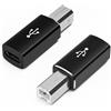 Seminer Adattatore da USB C Femmina a Stampante Maschio (2 Pack), USB Tipo C a USB B Connettore di Conversione Supporto Sincronizzazione Dati Compatibile con MIDI, Stampanti, Pianoforte Elettrico
