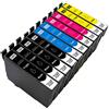 ESMONLINE Set di 10 cartucce compatibili in sostituzione per Epson T129 E129, adatte per Stylus Office SX420W SX425W SX435W SX440W SX525W tylus Office BX625 BX925 Workforce WF-7015 WF-7525