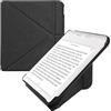 kwmobile Custodia Pieghevole Compatibile con Kobo Libra Colour Cover - Cover Magnetica Pelle PU eReader con Stand - nero