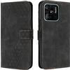 OKZone Cover per Xiaomi Redmi 10C, Custodia in PU Pelle per Xiaomi Redmi 10C, Custodia a Libro Protettiva Folio Portafoglio con Chiusura Magnetica e Slot per Carte Wallet Case Flip Cover (Nero)
