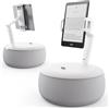 SAIJI Cuscino per tablet, supporto per telefono per angolo di giro, regolabile in altezza, morbido supporto per telefono, supporto flessibile per telefono, grigio