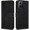 Bravoday Cover per Honor 70 Lite/Honor X8 5G / Honor X6, Flip Custodia in Pelle PU con Slot per Schede, Portafoglio Custodia per Honor 70 Lite/Honor X8 5G / Honor X6, Nero