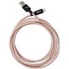 Design Letters Cavo USB Type C 2.0 | Ricarica Rapida Nylon | Caricatore Type C compatibile con iPhone | Certificato CE RoHS | Nylon Cavo USB | Cavo personale | Intrecciato in Nylon Cavo