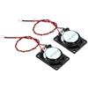 QUARKZMAN 2Pz 2W 8 Ohm Quadrato Mini Altoparlante-Guscio Metallico Interno Micro Magnete Speaker con Filo da 120mm Cavo Terminale Per Piccoli Altoparlanti-DVD EVD Multimediale Mobile Radio