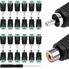 KUOQIY 12 Paia RCA Connettore Kit, RCA Audio Video Connettore Adattatore, per Telecamere di Sicurezza CCTV