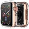 REY Cover in Gel TPU Trasparente per Apple Watch Series 4 - Series 5 - Series 6- Watch SE 40mm, Ultra Sottile 0,33 mm, Morbido Flessibile, Custodia Silicone