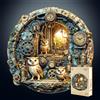 KaayeeWood Puzzle in Legno per Adulti,300 Pezzi Gufo Steampunk Puzzle di Legno con Scatola,Puzzle Irregolare Unico,Regalo di Compleanno per Adulti e Bambini