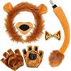 Fartoni Costume Leone Bambino o Bambina con Coroncina e Coda Costumi di Animali con Accessori per Bambini e Bambine Ideale per Carnevale e Feste a Tema Leone