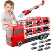 TEGOVE Camion Trasporto Giocattoli,Camion Giocattolo per Bambini,Auto Giocattolo Pista Portatile con 9 Auto da Corsa,Camion Pista Macchinine,Macchinine per Bambini dai 3 4 5 6 Ann