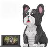 HJPLPXH Set di mattoncini da costruzione Bulldog francese, mini cane giocattolo