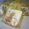 Generico KIT DELLA FATINA DEI DENTI - IN ITALIANO - Moneta, Certificato, Collanina Incantata, Adesivi Magici e Sacchetto Organza Dorata - Colori assortiti