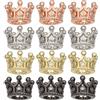 FREEBLOSS 12 mini corona in metallo per la casa delle bambole 4 colori con stelle decorazione torta principessa accessori per acconciature bambole 0.43 x 0.28 (oro/argento/oro rosa/nero)