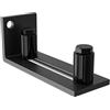Amig - Guida inferiore doppia porta scorrevole - Fino a 55 mm - Doppio rullo nylon silenzioso - Stabilità rinforzata - Acciaio nero resistente - Mod. SD021