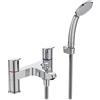 Ideal Standard - Ceraflex, Kit rubinetto per vasca doppio comando con accessori, Cromato