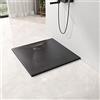 EMKE Piatto doccia 90 x 90 cm piatto doccia piatto antiscivolo SMC piatto doccia ritagliabile, cabina doccia nero